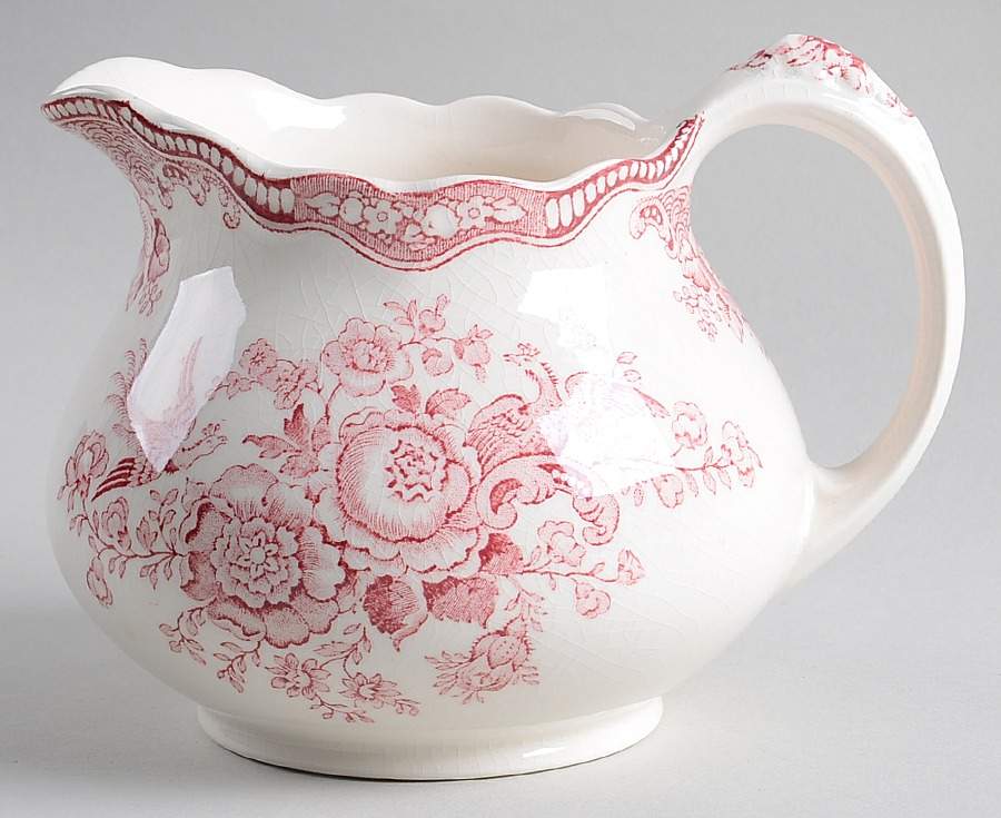 Bristol Pink (Cream) 24 Oz Pitcher by Crown Ducal-1