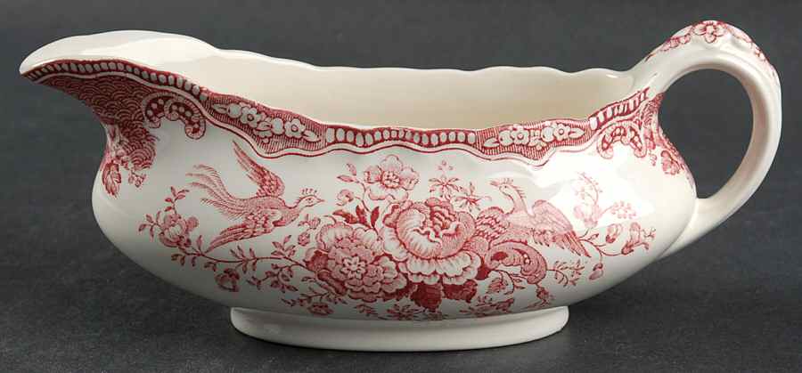Bristol Pink (Cream) Gravy Boat by Crown Ducal-1