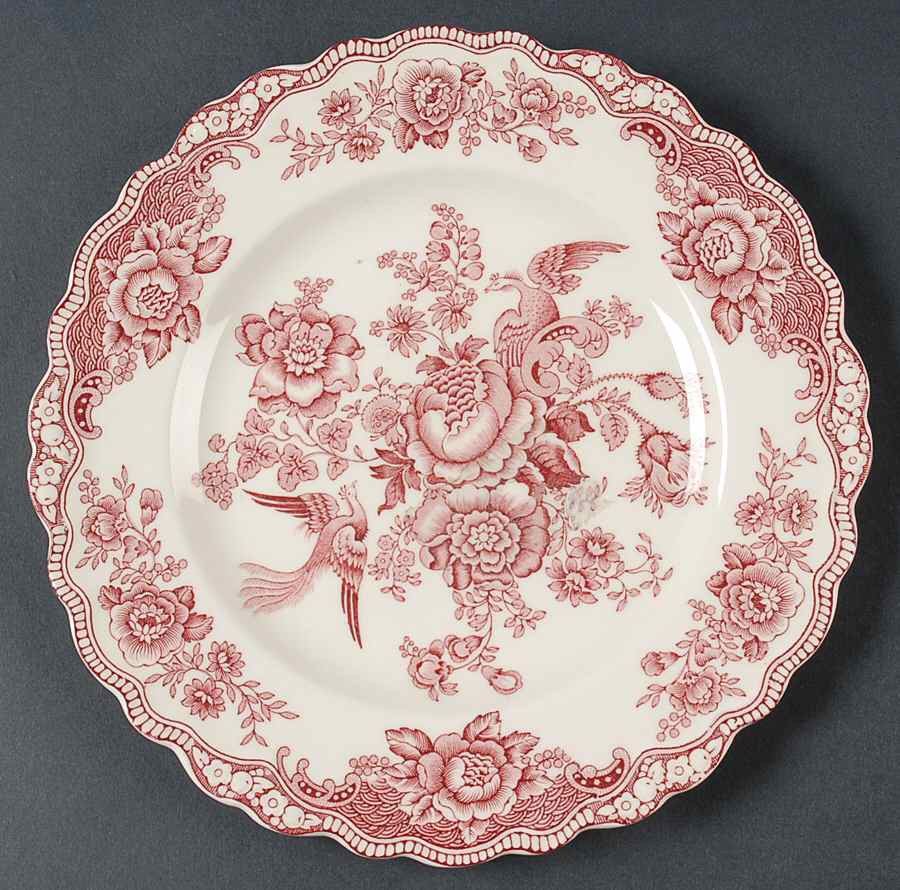 Bristol Pink (Cream) Luncheon Plate by Crown Ducal-1