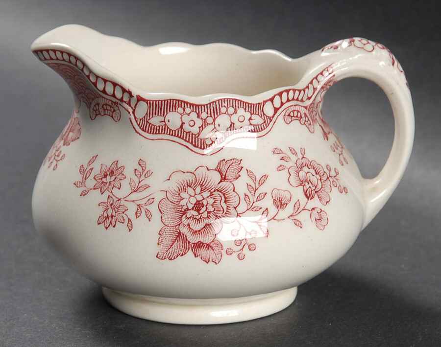 Bristol Pink (Cream) Mini Creamer by Crown Ducal-1