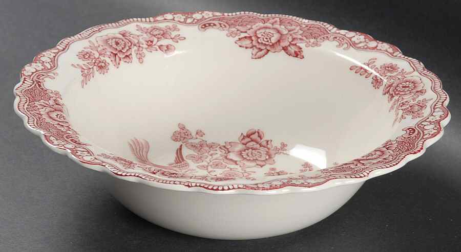 Bristol Pink (Cream) 8" Round Vegetable Bowl by Crown Ducal-1