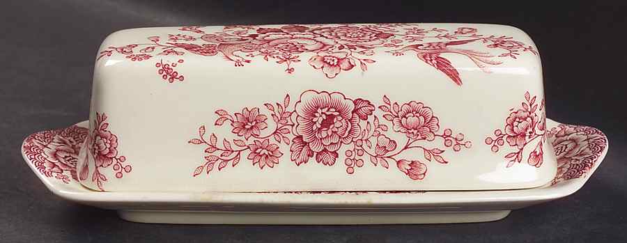 Bristol Pink (Cream) 1/4 Lb Covered Butter by Crown Ducal-1