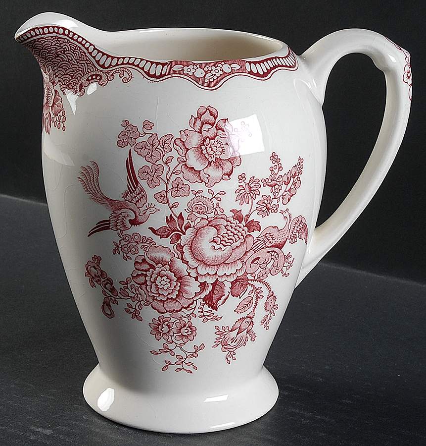Bristol Pink (Cream) 40 Oz Pitcher by Crown Ducal-1