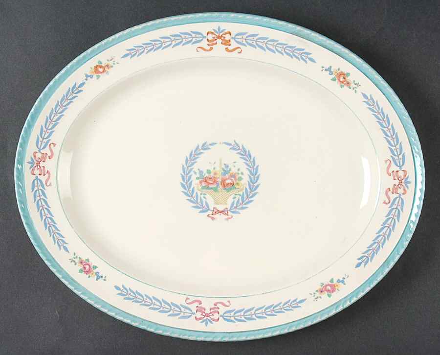 Cambridge 14" Oval Serving Platter by Crown Ducal-1