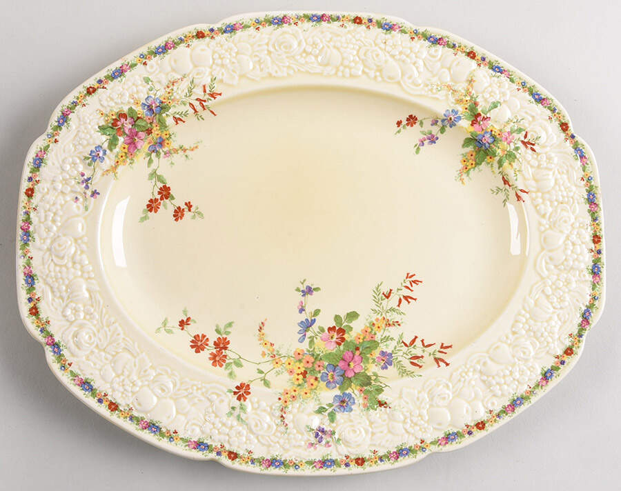 Chatham 12" Oval Serving Platter by Crown Ducal-1
