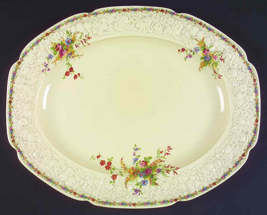 Chatham 16" Oval Serving Platter by Crown Ducal-1