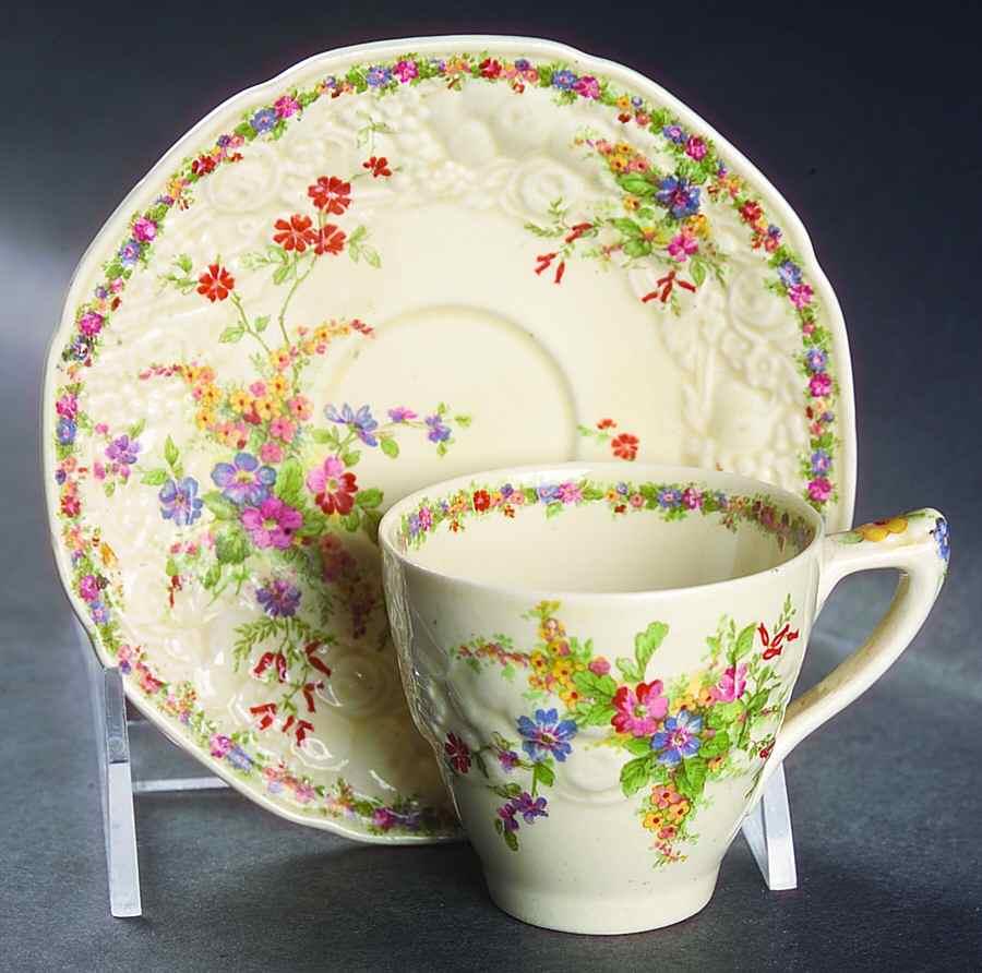 Chatham Flat Demitasse Cup & Saucer Set by Crown Ducal-1