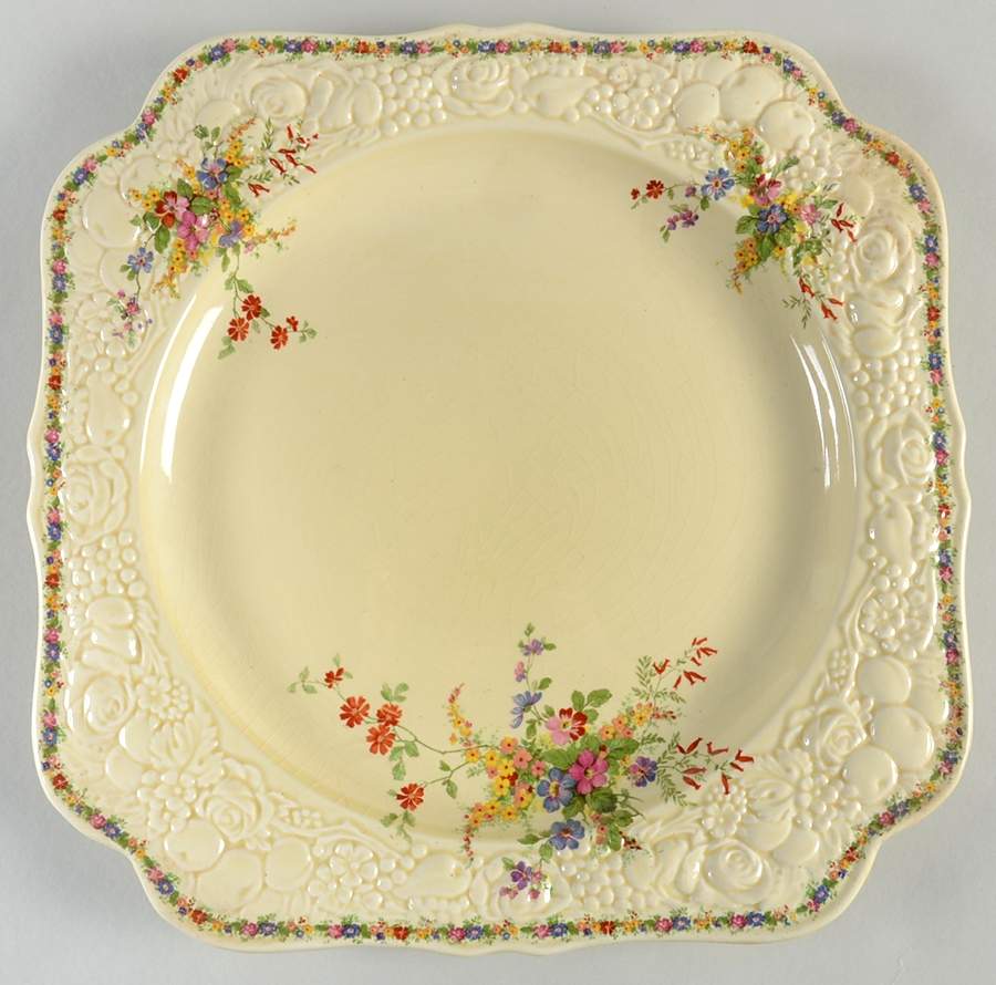Chatham Square Cake Plate by Crown Ducal-1