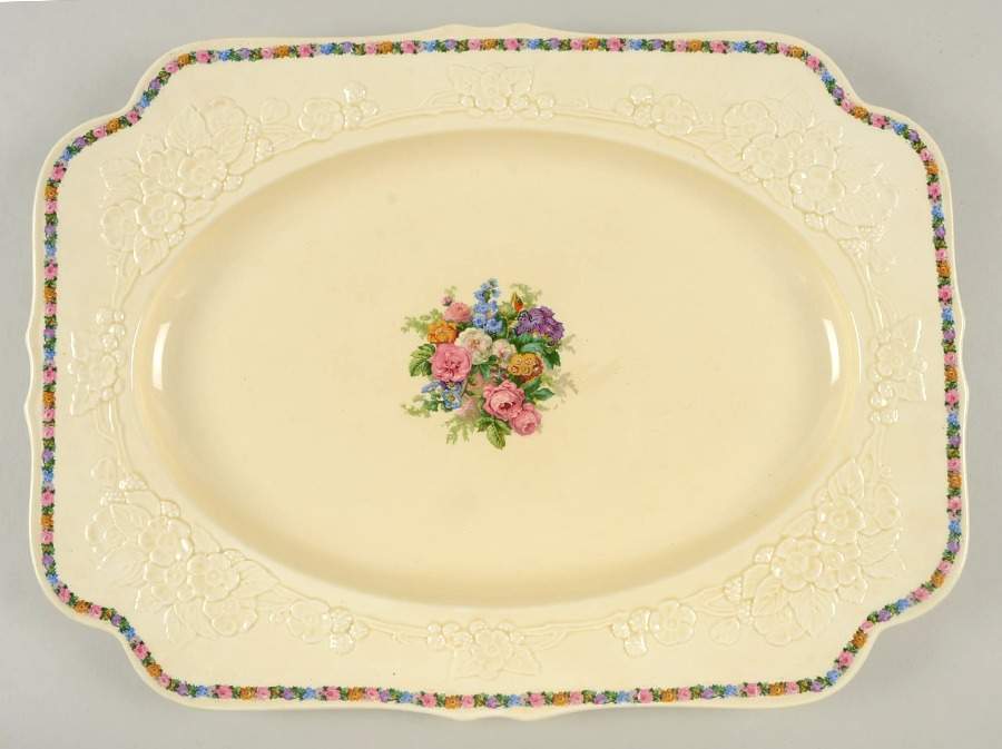 Charm 17" Oval Serving Platter by Crown Ducal-1
