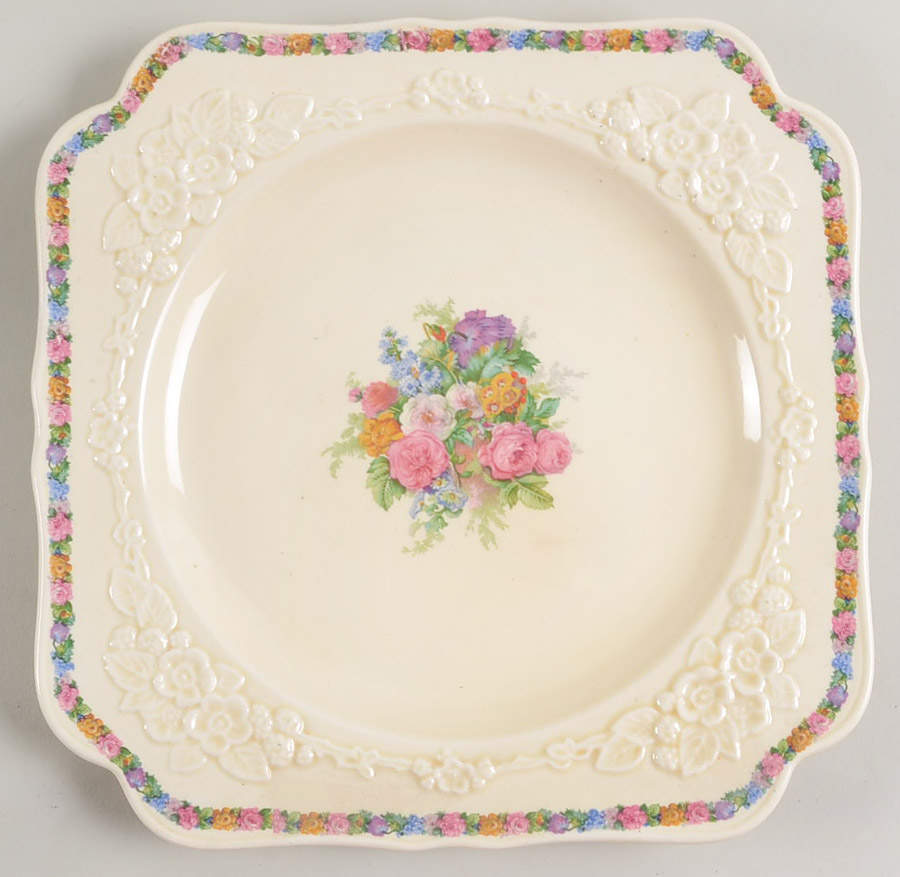 Charm Square Dinner Plate by Crown Ducal-1
