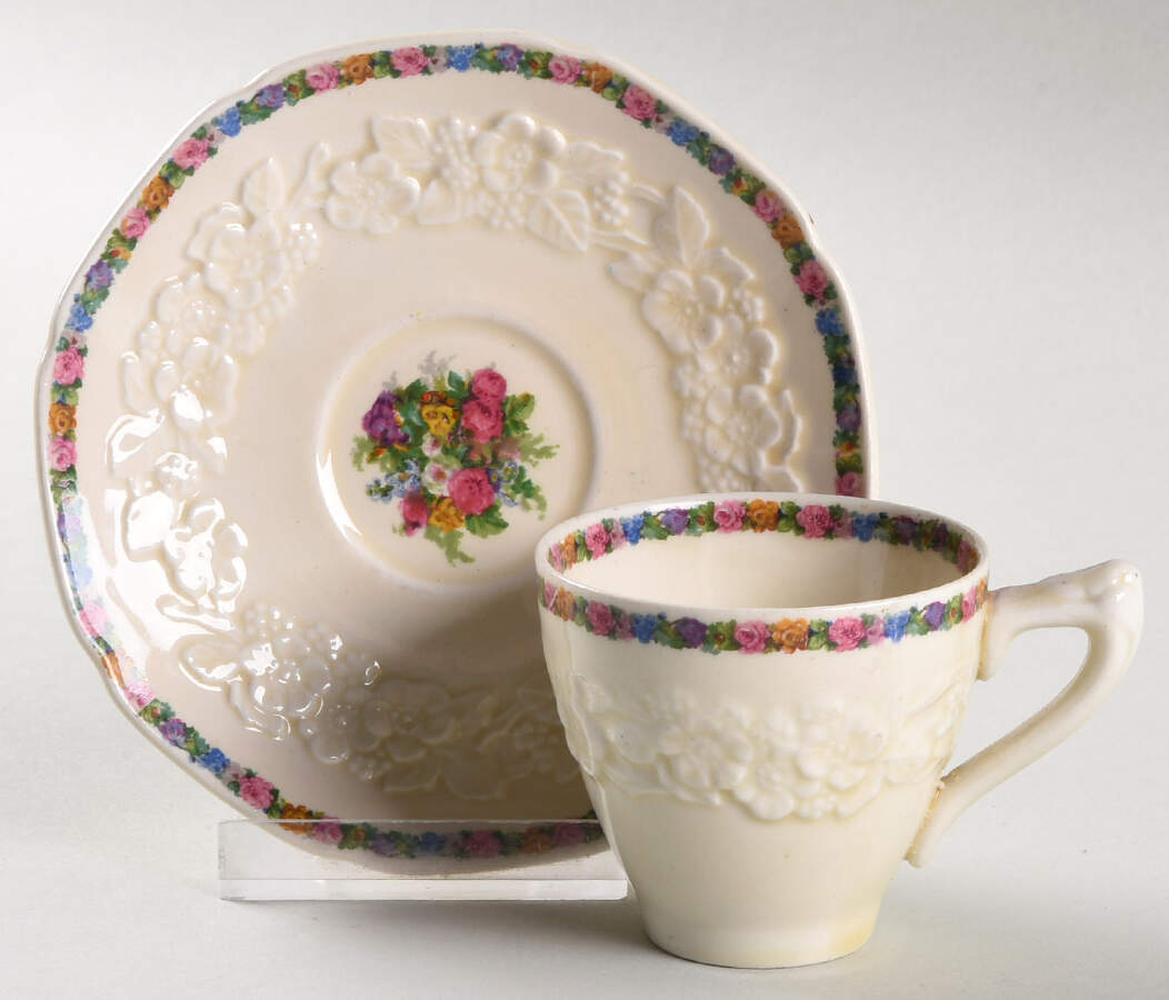 Charm Flat Demitasse Cup & Saucer Set by Crown Ducal-1
