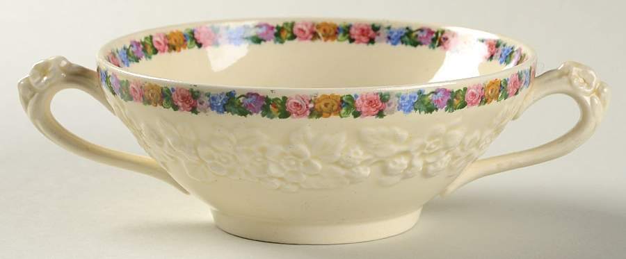Charm Flat Cream Soup Bowl by Crown Ducal-1