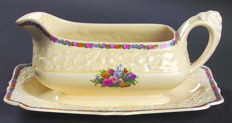 Charm Gravy Boat & Underplate by Crown Ducal-1