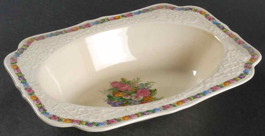 Charm 8" Oval Vegetable Bowl by Crown Ducal-1