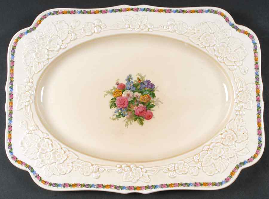 Charm 15" Oval Serving Platter by Crown Ducal-1