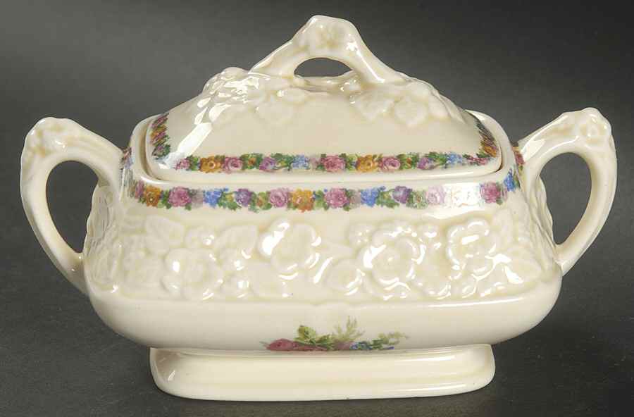 Charm Mini Sugar Bowl & Lid by Crown Ducal-1