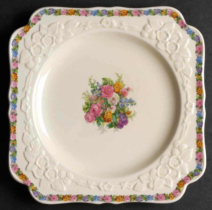 Charm Square Salad Plate by Crown Ducal-1