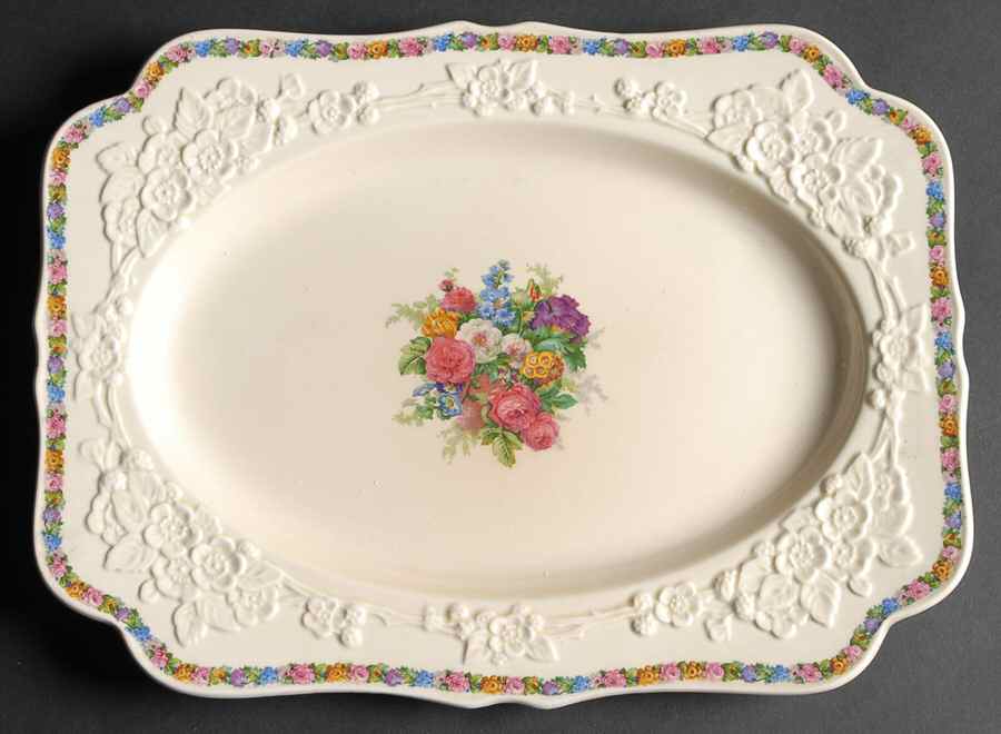 Charm 12" Oval Serving Platter by Crown Ducal-1