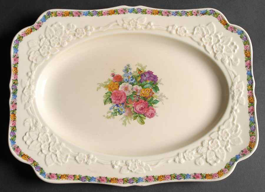Charm 10" Oval Serving Platter by Crown Ducal-1