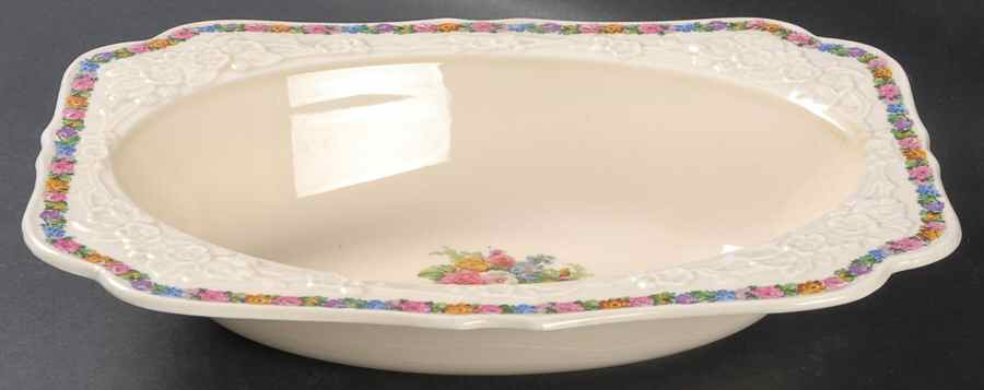 Charm 9" Oval Vegetable Bowl by Crown Ducal-1