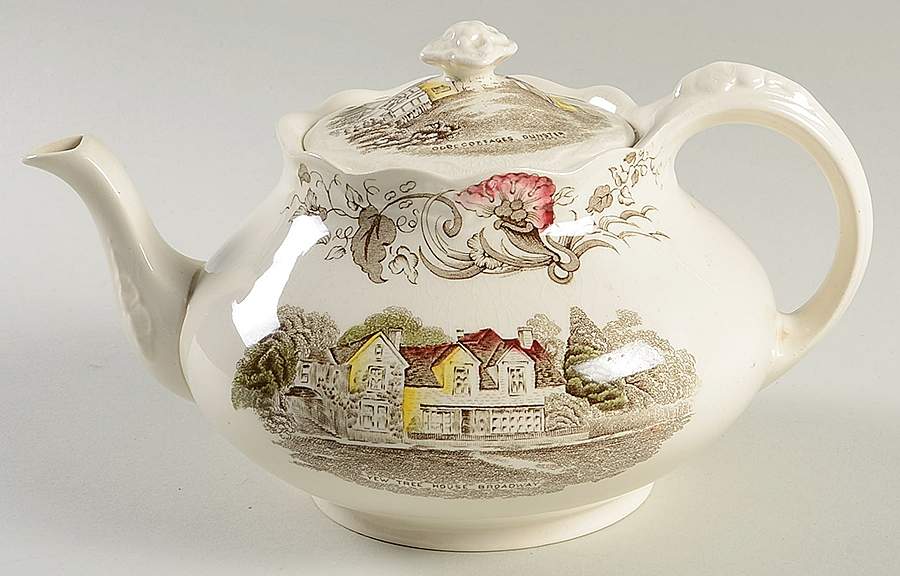 Charming England Teapot & Lid by Crown Ducal-1