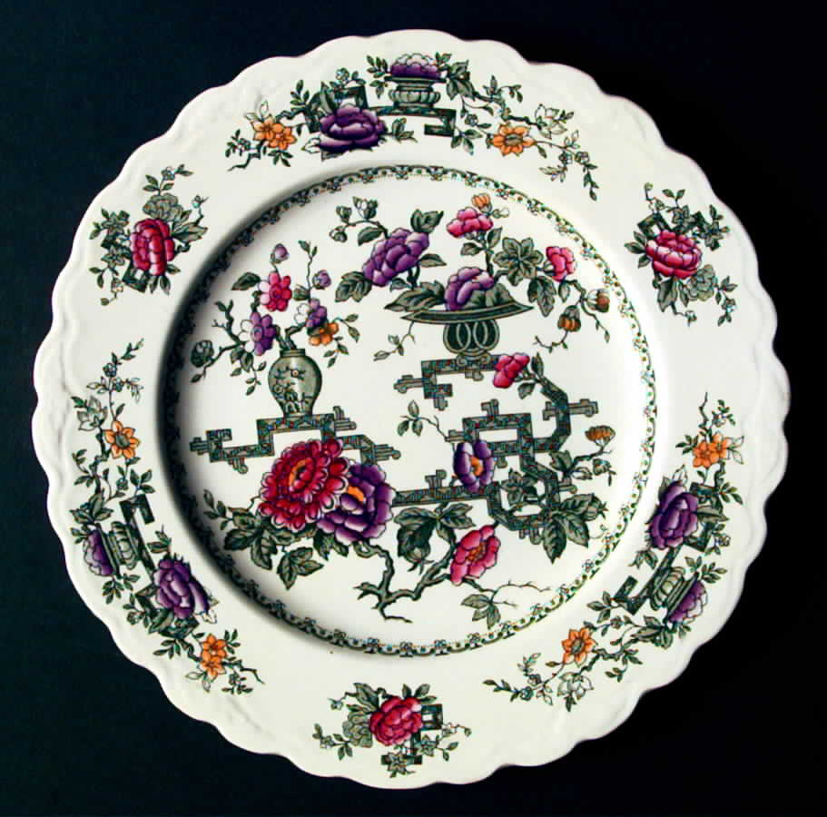 Chinese Garden Dinner Plate by Crown Ducal-1