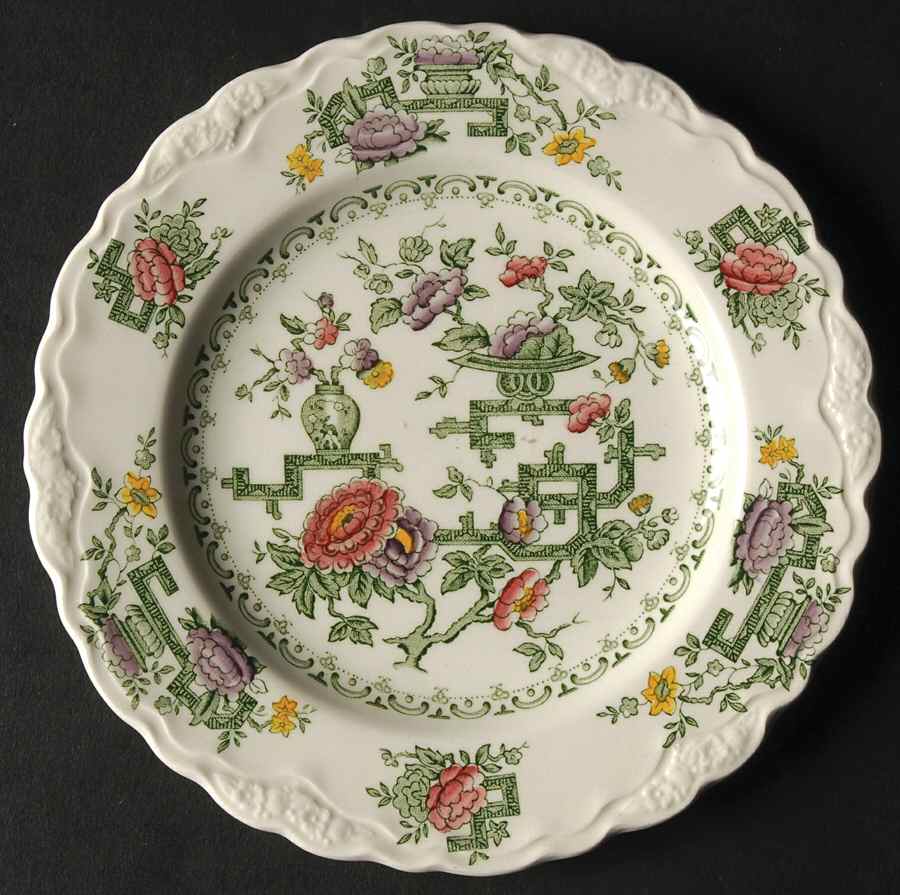 Chinese Garden Bread & Butter Plate by Crown Ducal-1