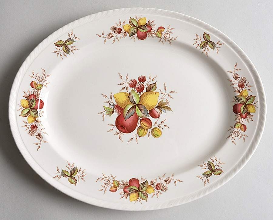 Citrus 12" Oval Serving Platter by Crown Ducal-1