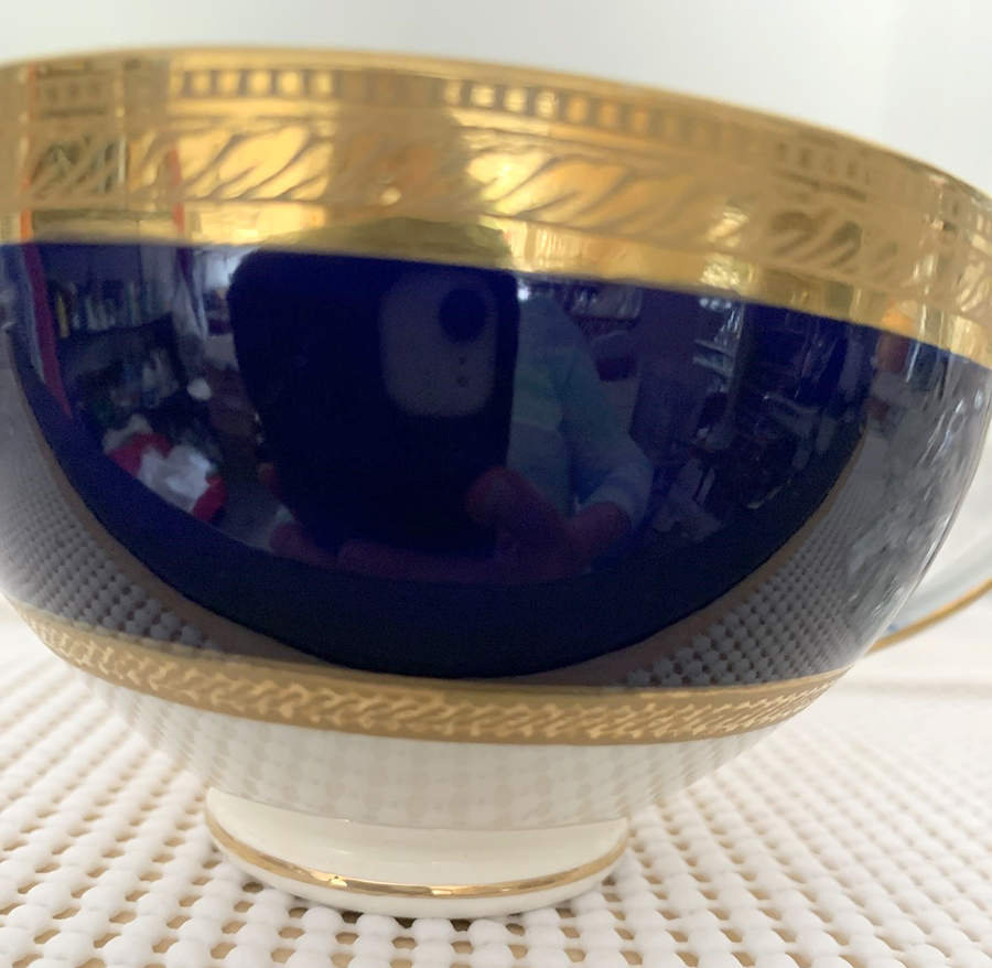 Colfax Cobalt Blue Footed Cup by Crown Ducal-1