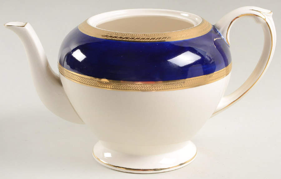 Colfax Cobalt Blue Teapot No Lid by Crown Ducal-1
