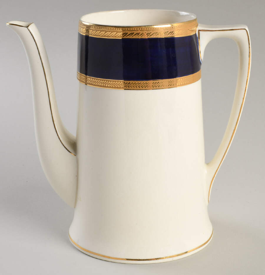 Colfax Cobalt Blue Coffee Pot No Lid by Crown Ducal-1