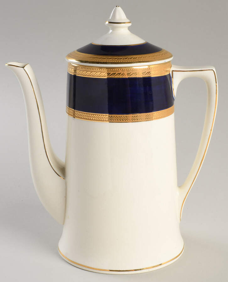 Colfax Cobalt Blue Coffee Pot & Lid by Crown Ducal-1