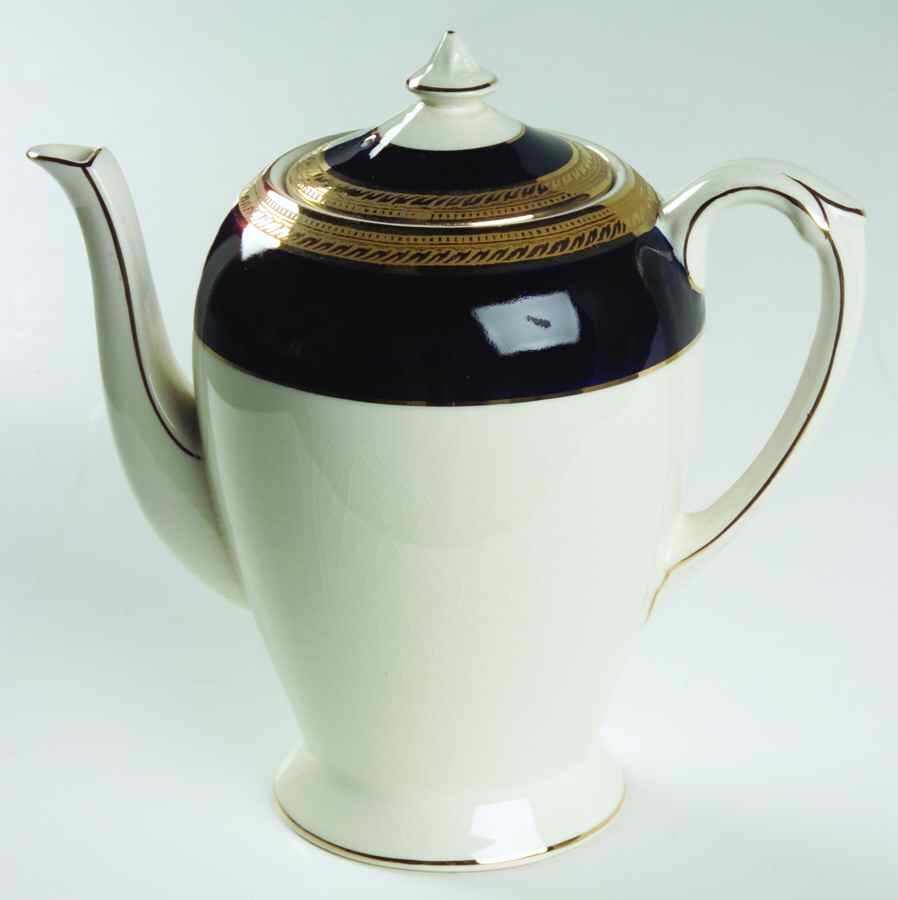 Colfax Cobalt Blue Mini Coffee Pot & Lid by Crown Ducal-1