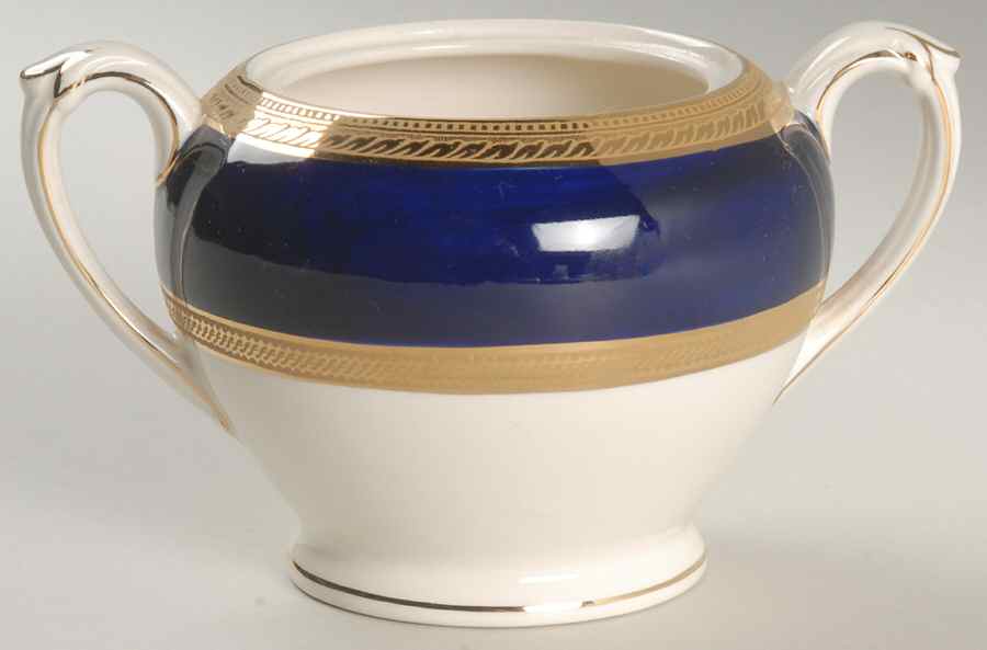 Colfax Cobalt Blue Sugar Bowl No Lid by Crown Ducal-1