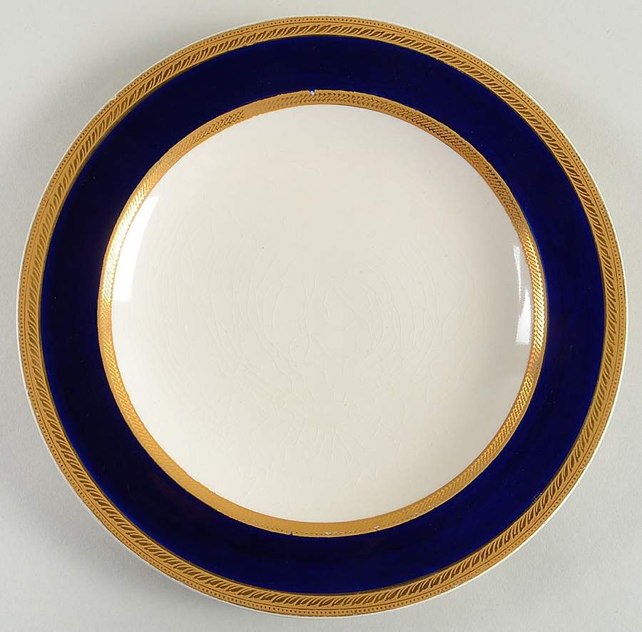 Colfax Cobalt Blue Luncheon Plate by Crown Ducal-1