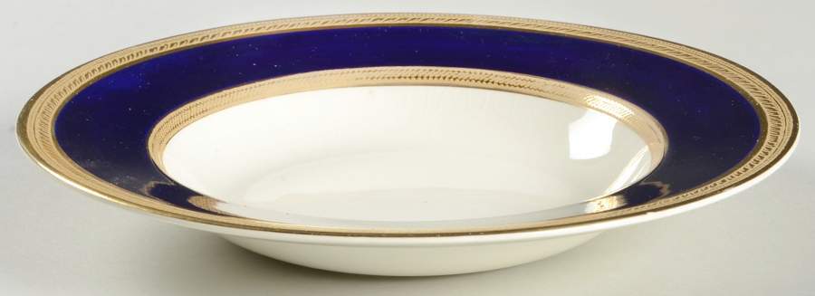 Colfax Cobalt Blue Large Rim Soup Bowl by Crown Ducal-1