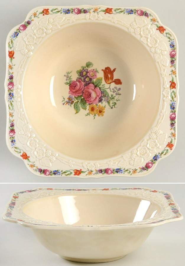 CRD1 8" Square Vegetable Bowl by Crown Ducal-1