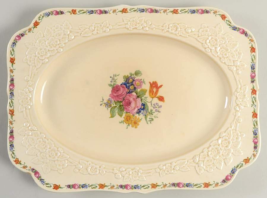 CRD1 13" Oval Serving Platter by Crown Ducal-1
