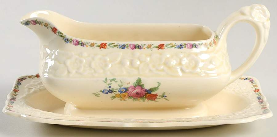 CRD1 Gravy Boat & Underplate by Crown Ducal-1