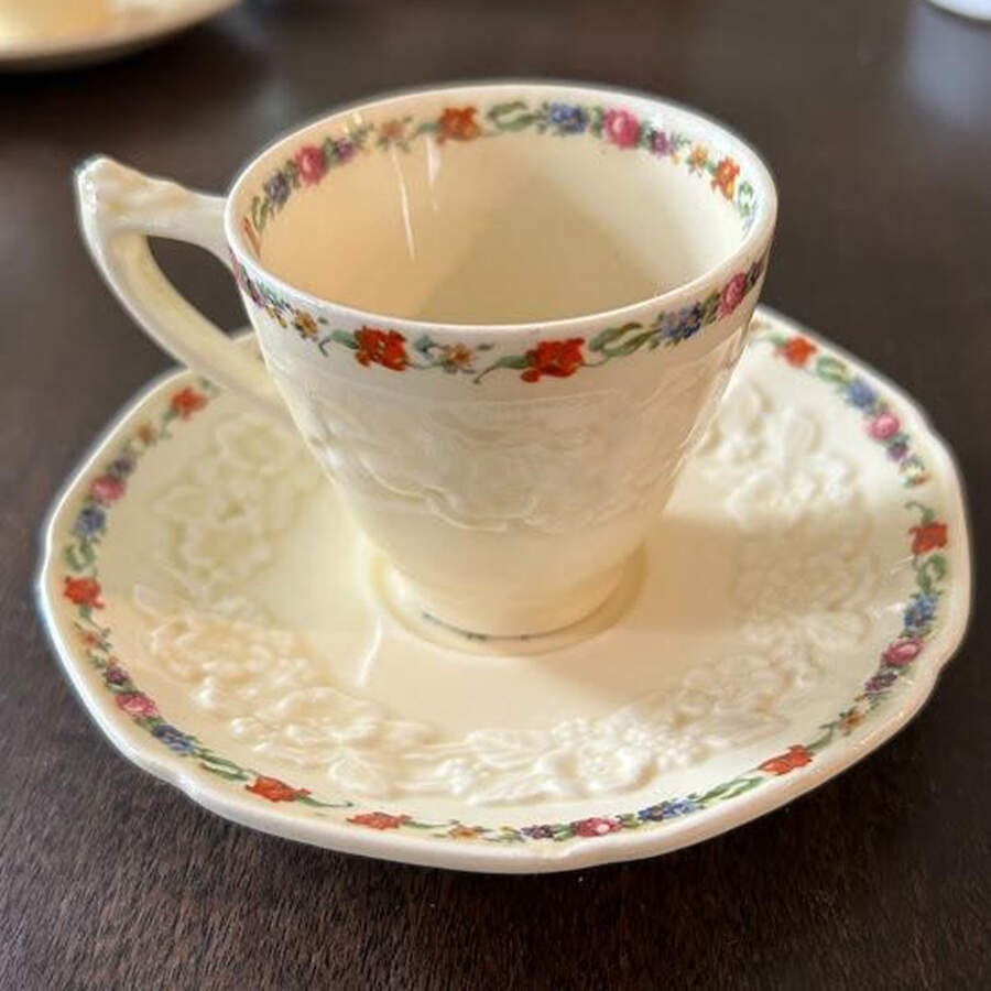 CRD1 Flat Demitasse Cup & Saucer Set by Crown Ducal-1