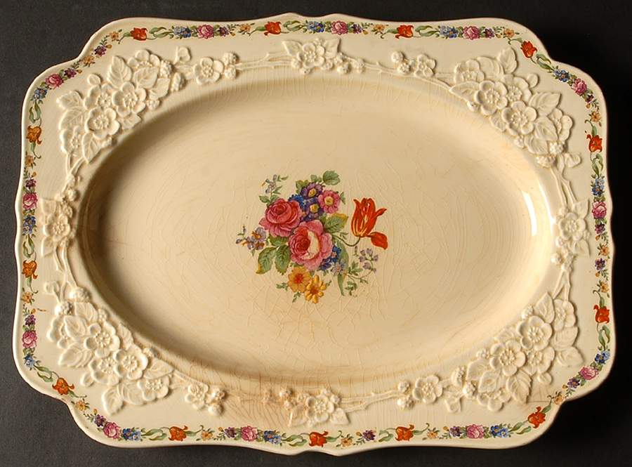 CRD1 12" Oval Serving Platter by Crown Ducal-1