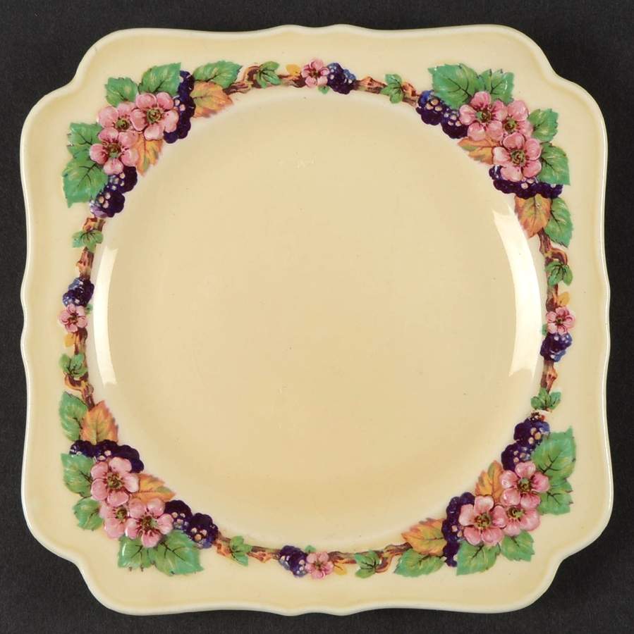 CRD18 Square Bread & Butter Plate by Crown Ducal-1