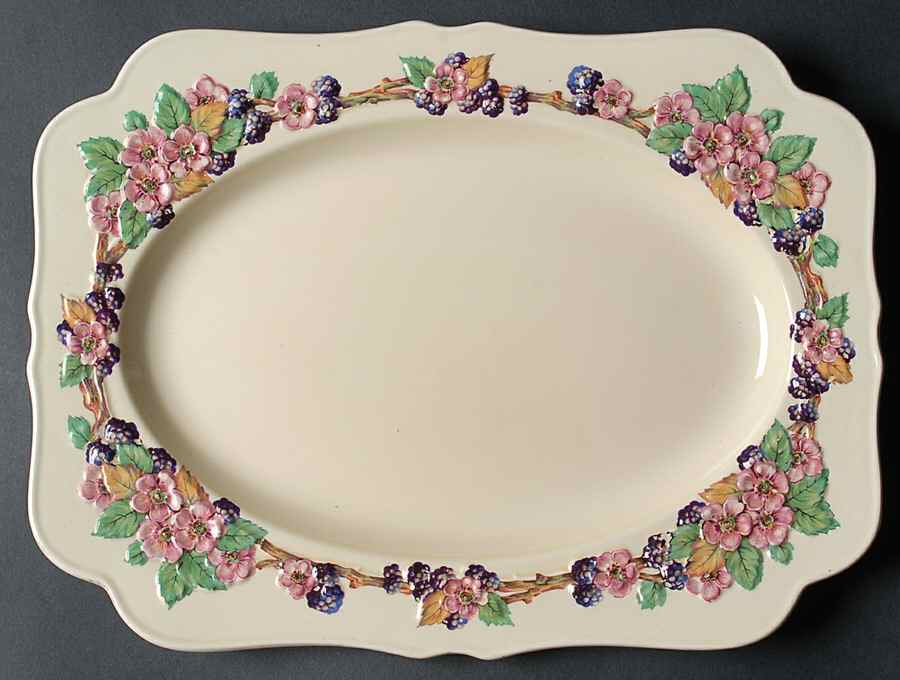 CRD18 12" Oval Serving Platter by Crown Ducal-1