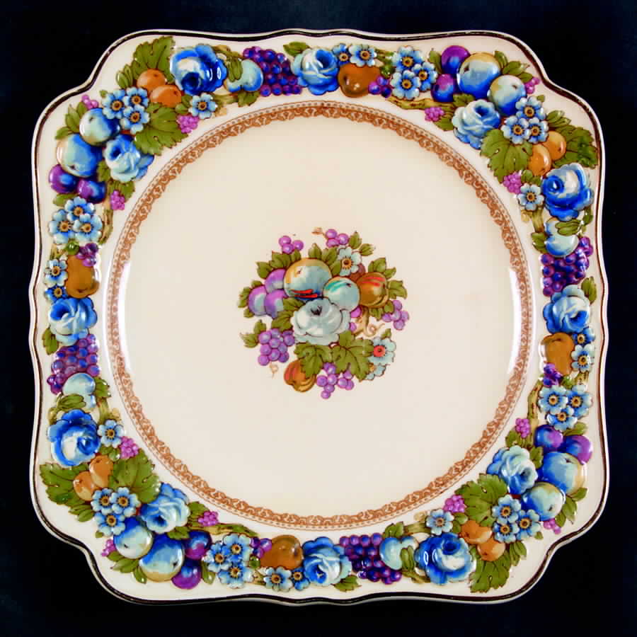 1954 Square Salad Plate by Crown Ducal-1