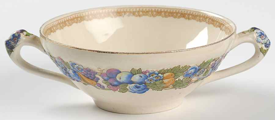 1954 Flat Cream Soup Bowl by Crown Ducal-1