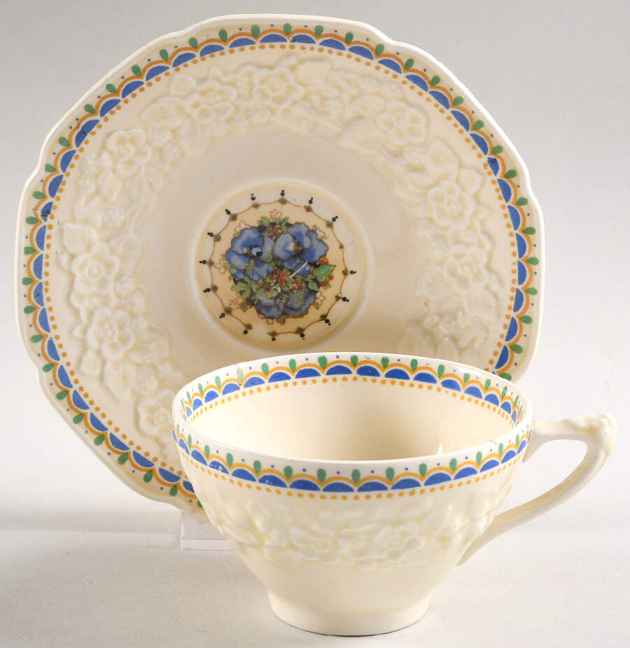 CRD20 Flat Cup & Saucer Set by Crown Ducal-1