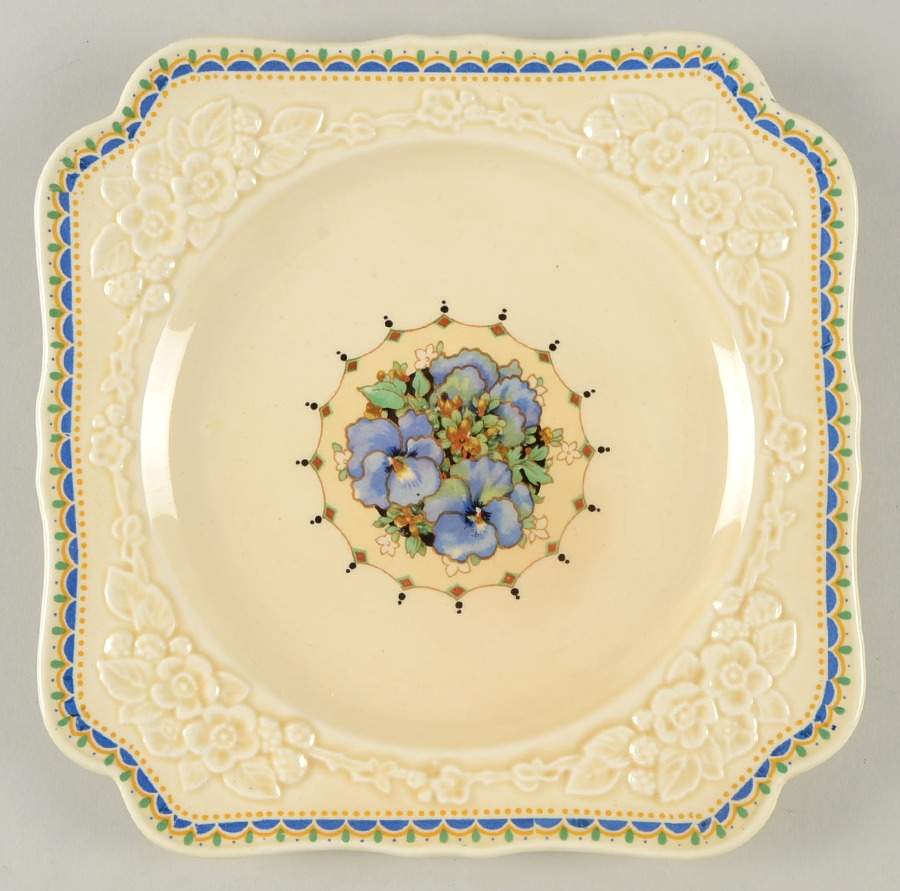 CRD20 Square Luncheon Plate by Crown Ducal-1