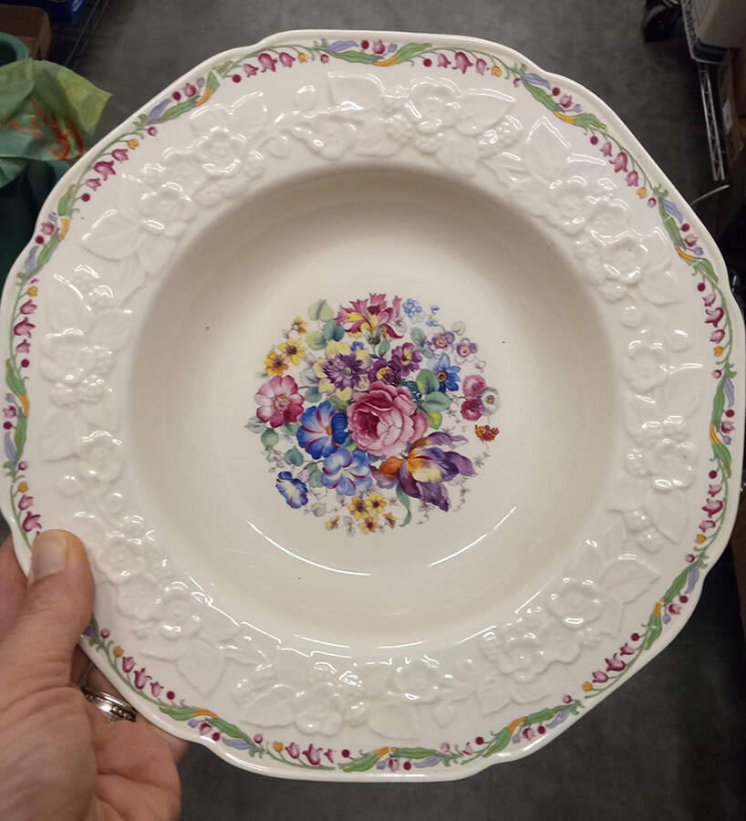 CRD24 Large Rim Soup Bowl by Crown Ducal-1