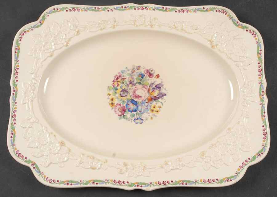 CRD24 13" Oval Serving Platter by Crown Ducal-1