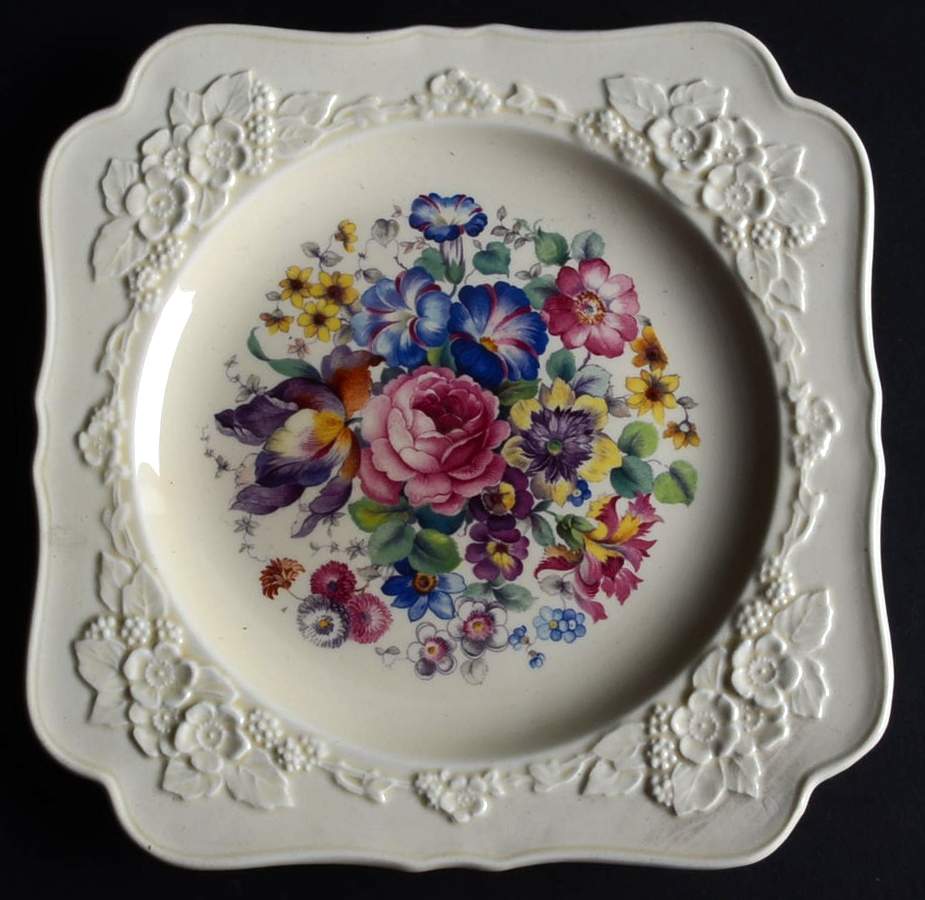 CRD3 Square Dessert Plate by Crown Ducal-1